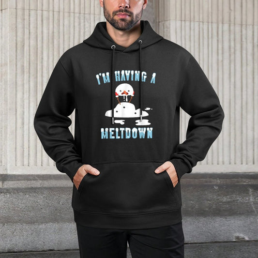 Im Having A Meltdown Snowman Christmas Funny T- Relaxed Fit Hoodie