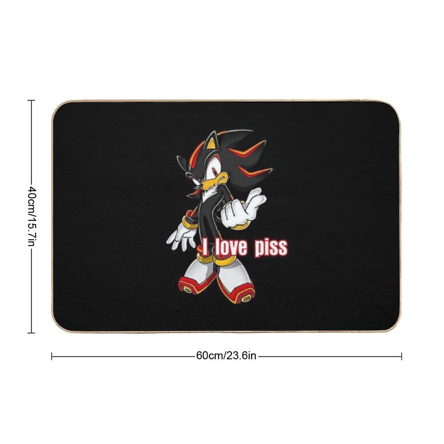Shadow The Hedgehog I Love Piss Bath Mat