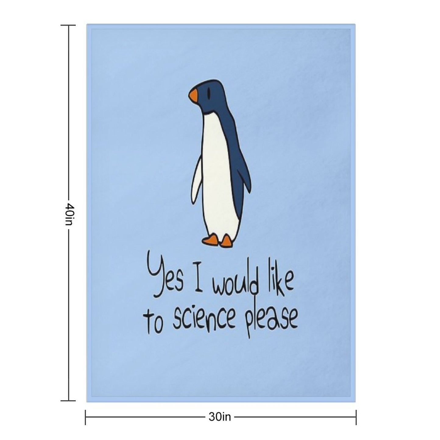 Yes I Would Like To Science Please Penguin Throw Blanket