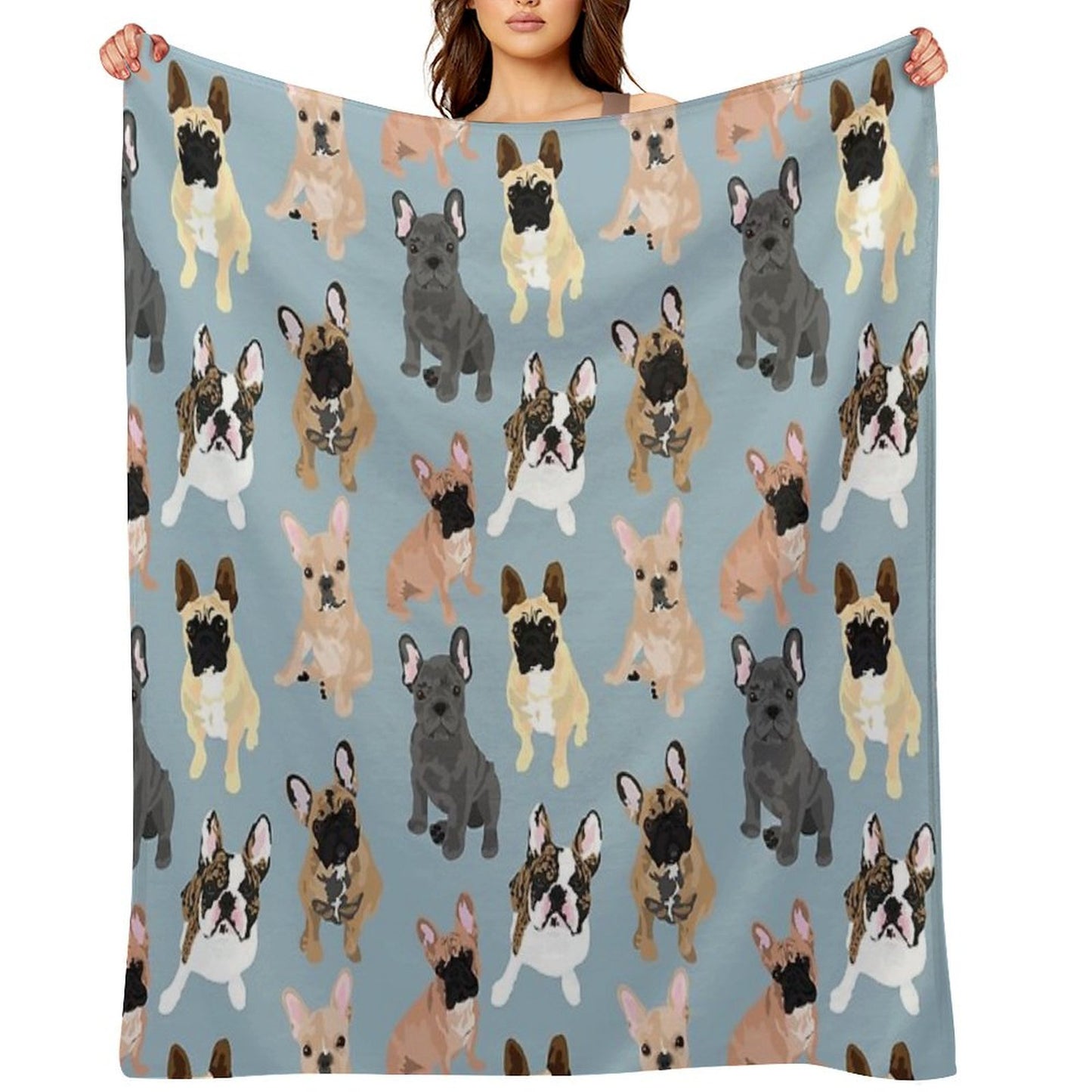 FRENCH BULLDOGS Throw Blanket