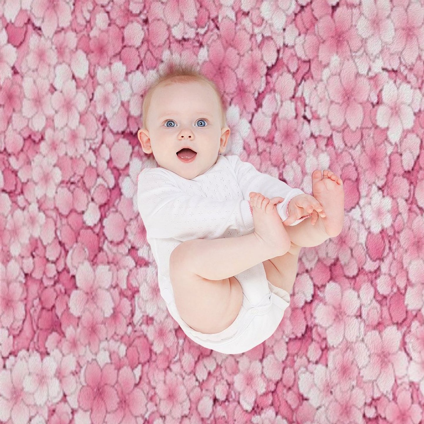 Falling Sakura Cherry Blossom Throw Blanket