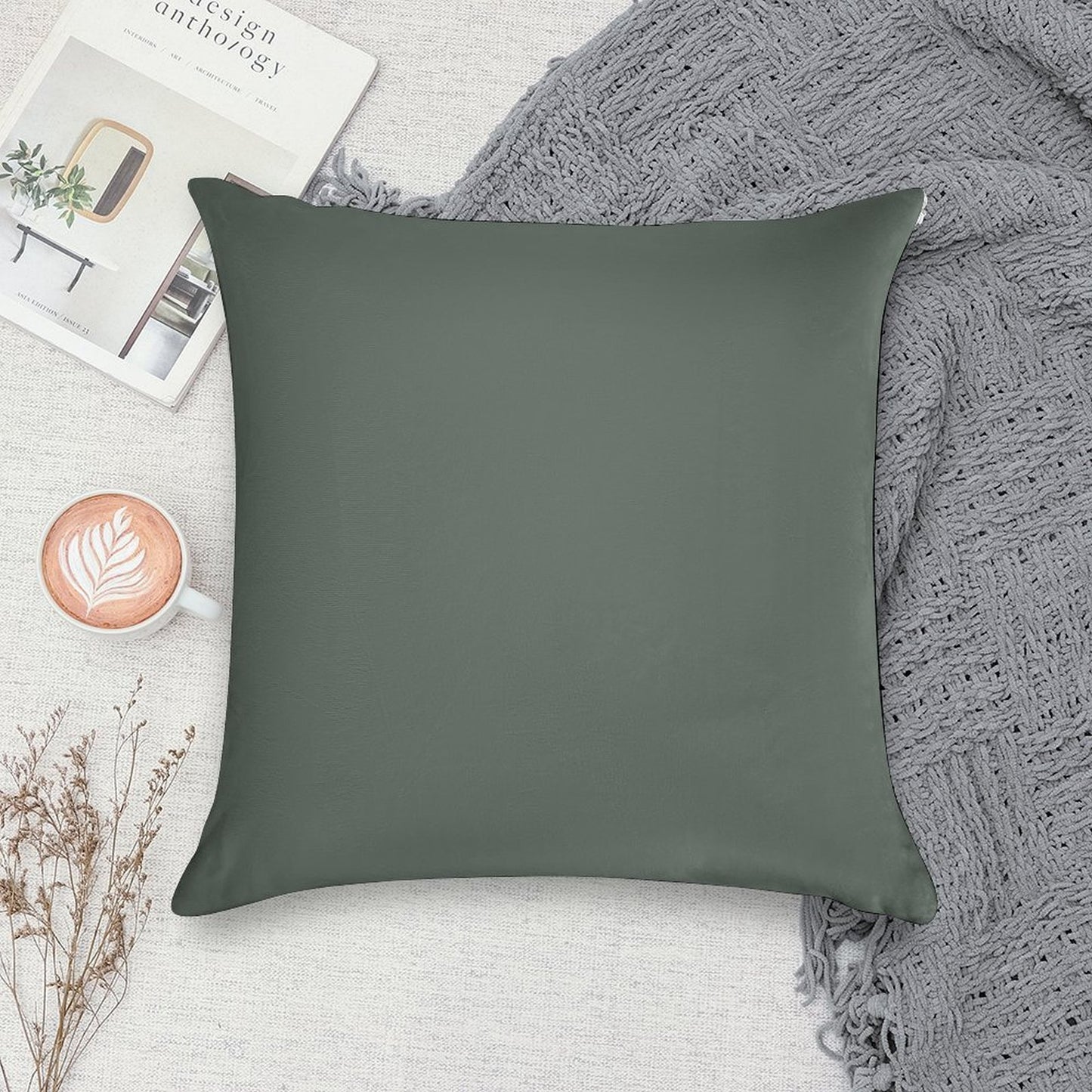Green Smoke Paint Color Wall Farrow And Ball Soft Short Plush Fabric Throw Pillow