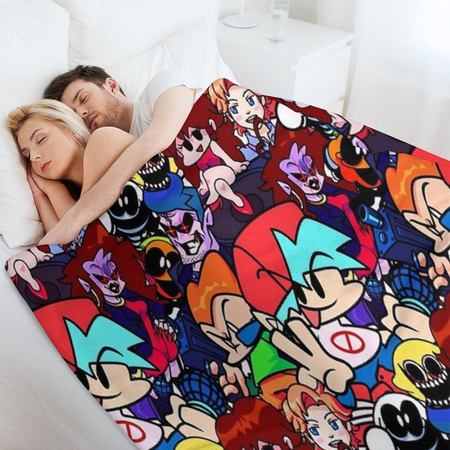 Friday Night Funkin Collage Throw Blanket