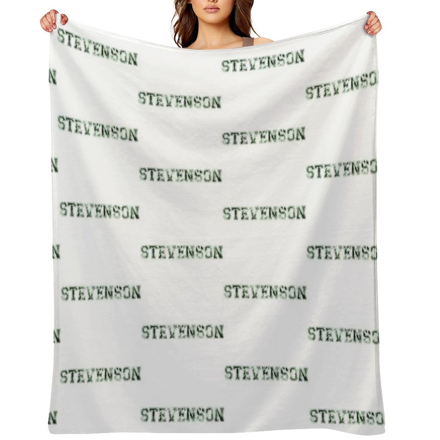 Stevenson University Green Tie Dye Throw Blanket