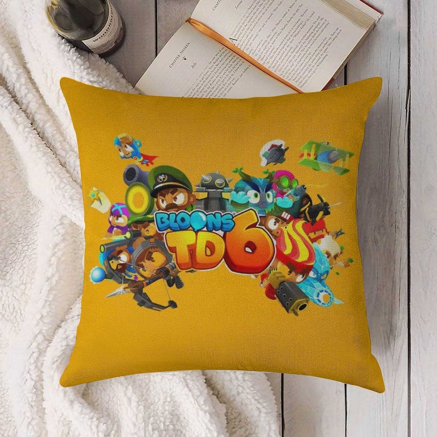 Bloons TD6 Linen Throw Pillow Cover