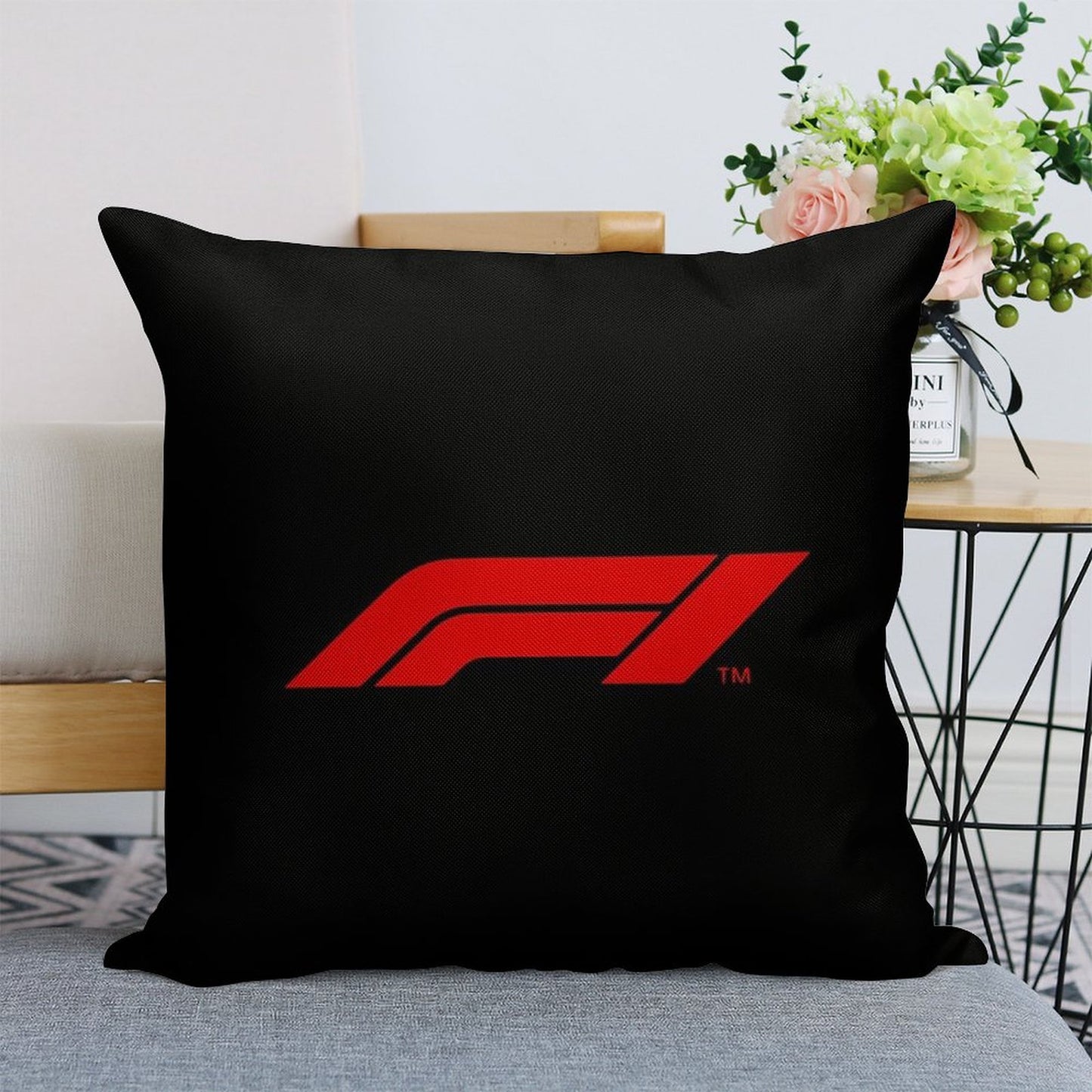 Motorsports Racing Linen Throw Pillow Cover