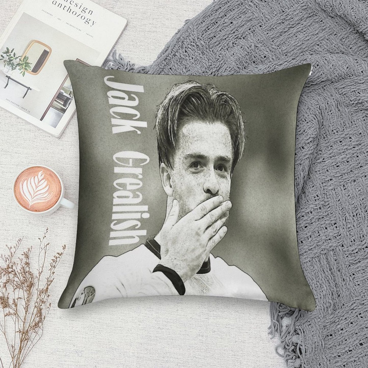 Jack Grealish Soft Durable Construction Throw Pillow