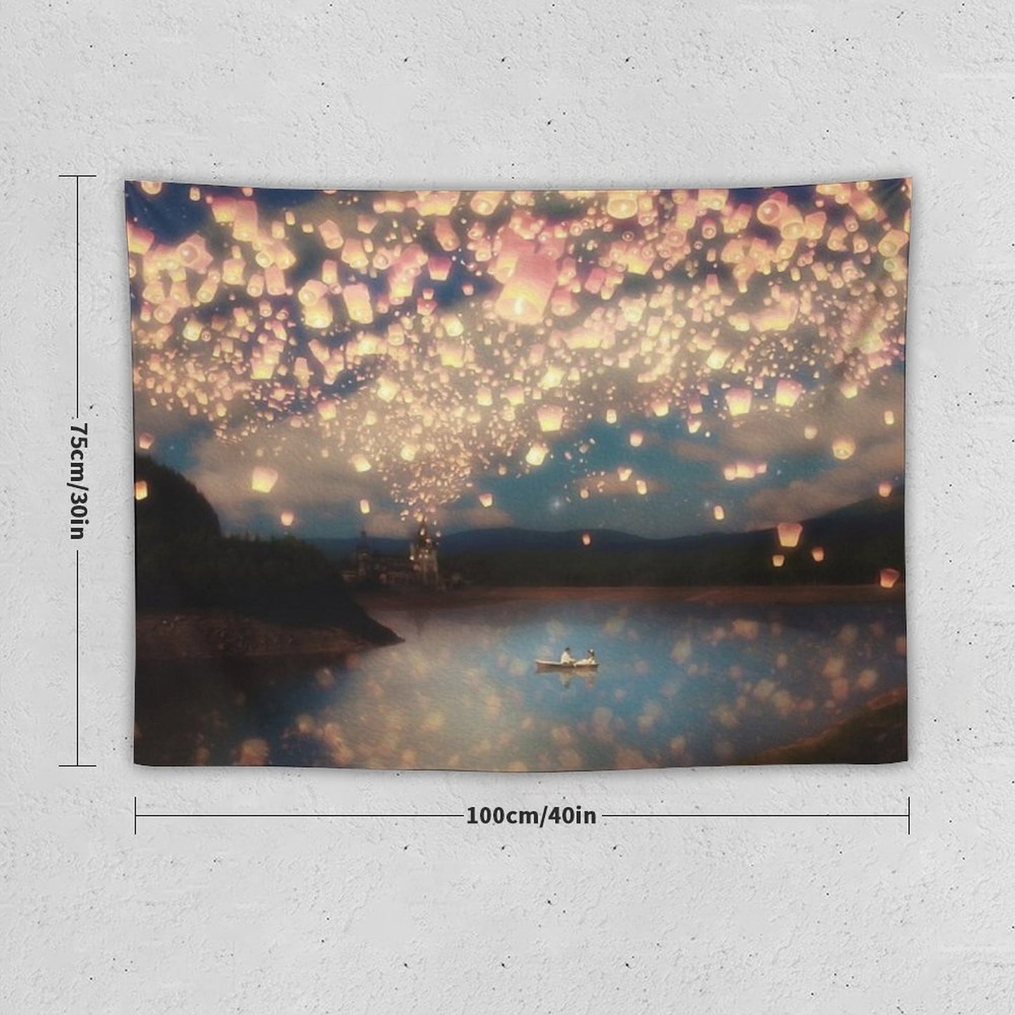 Wish Lanterns for Love Tapestry