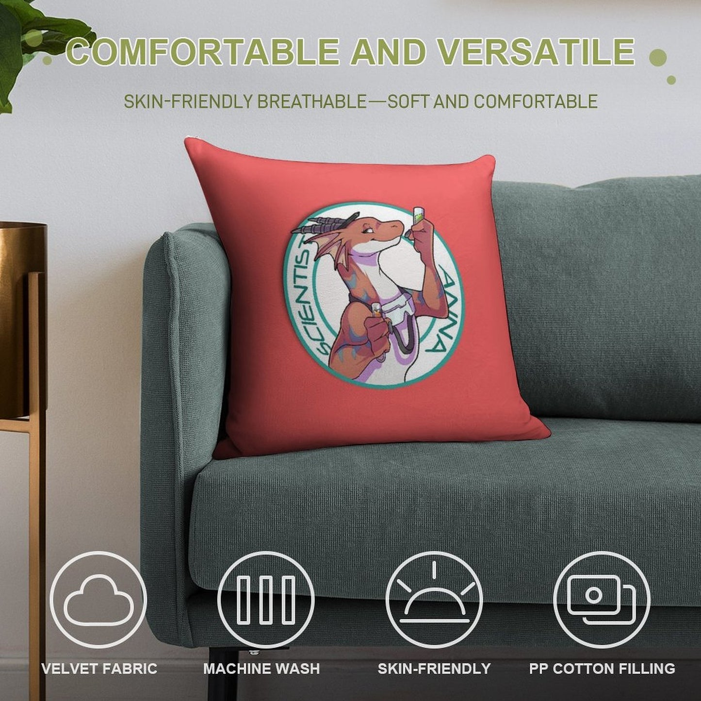 Scientist Anna from Angels with Scaly Wings Soft Easy Maintenance Throw Pillow