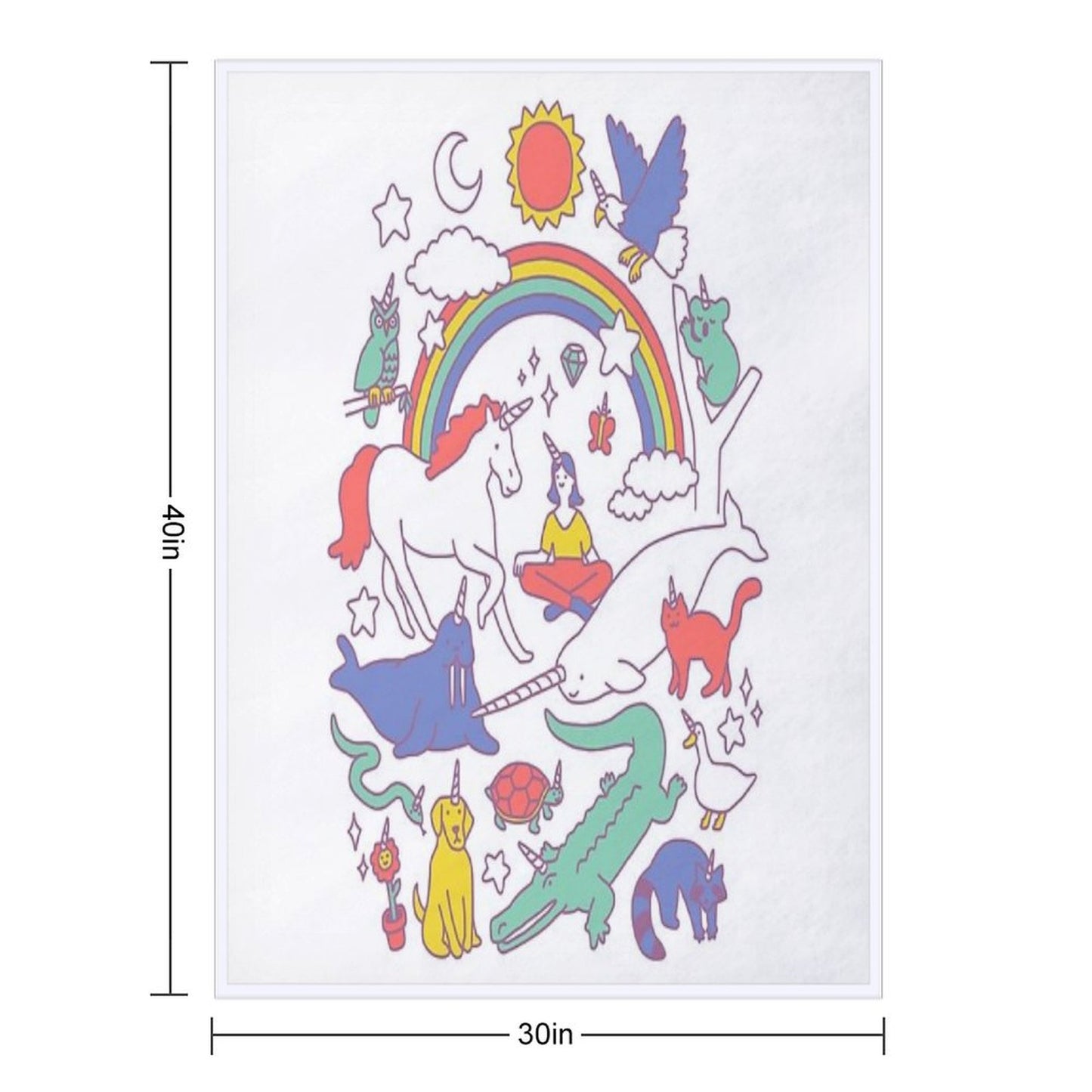 Unicorns! Throw Blanket