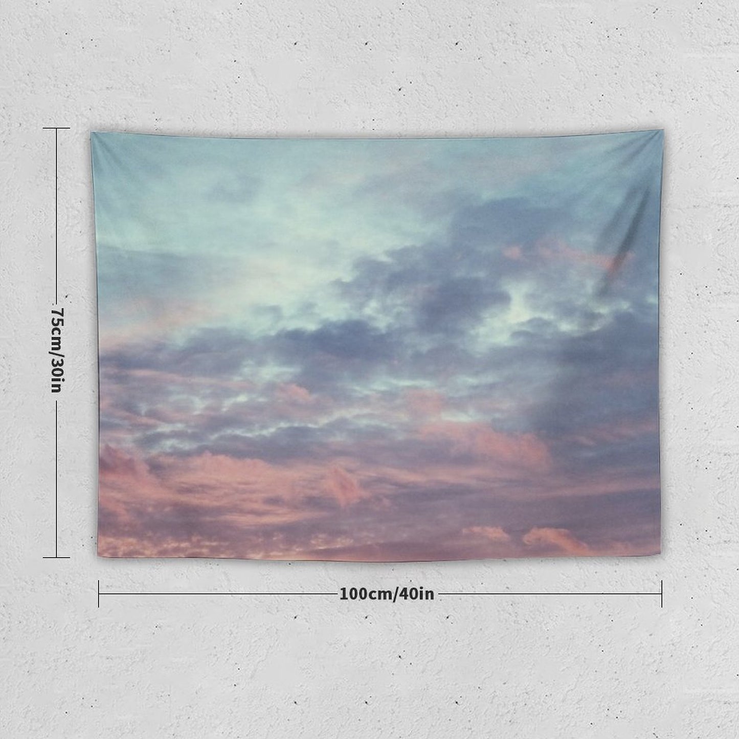 Pink Purple And Blue Summer Sunset Tapestry