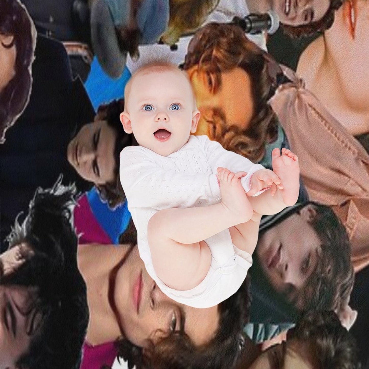 Timothée Chalamet Photo Collage Throw Blanket