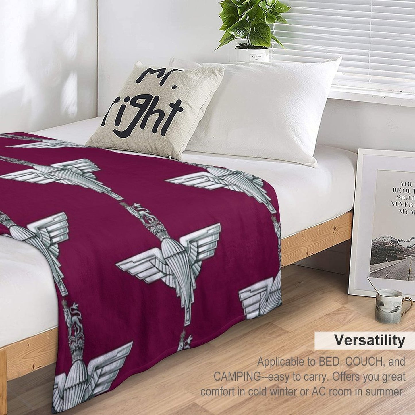 Parachute Regiment Cap Badge Throw Blanket