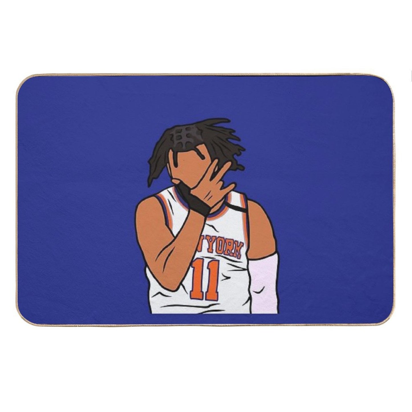 Jalen Brunson 3 Point Celebration Bath Mat