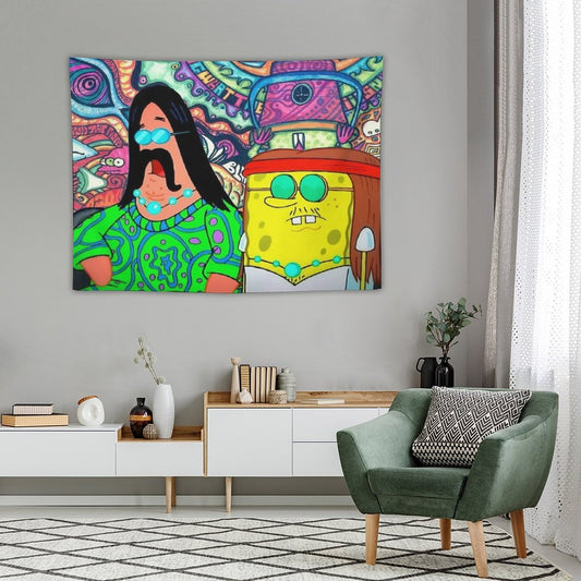Hippie Spongebob Tapestry