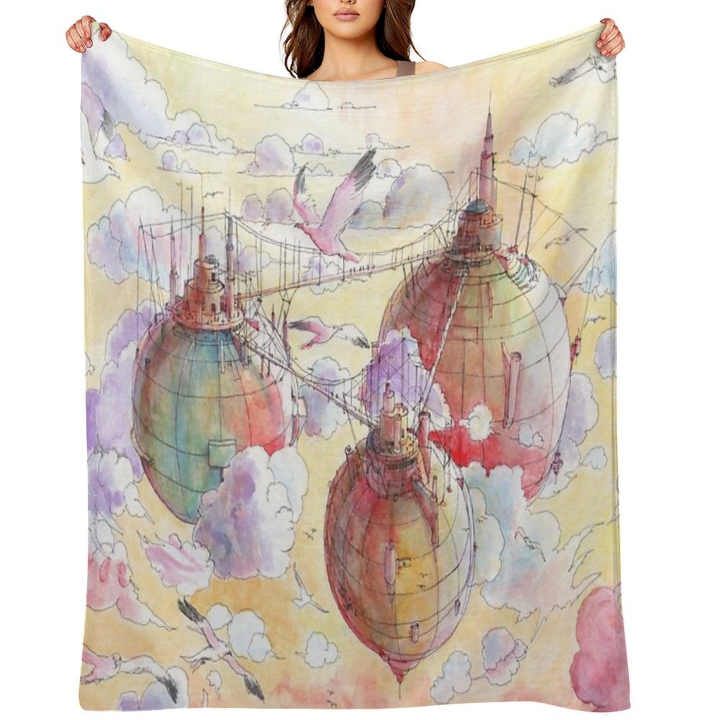 Three Worlds Throw Blanket
