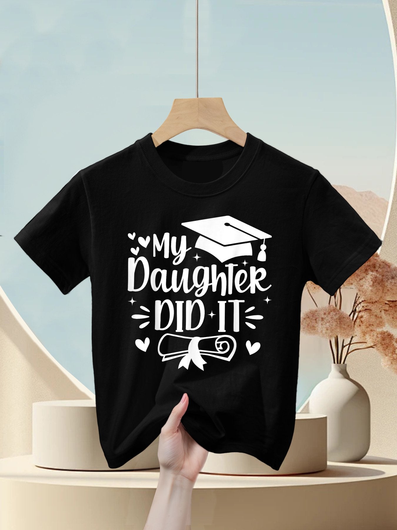 My Daughter Did It Mom Graduation Graduated Kids T-Shirt