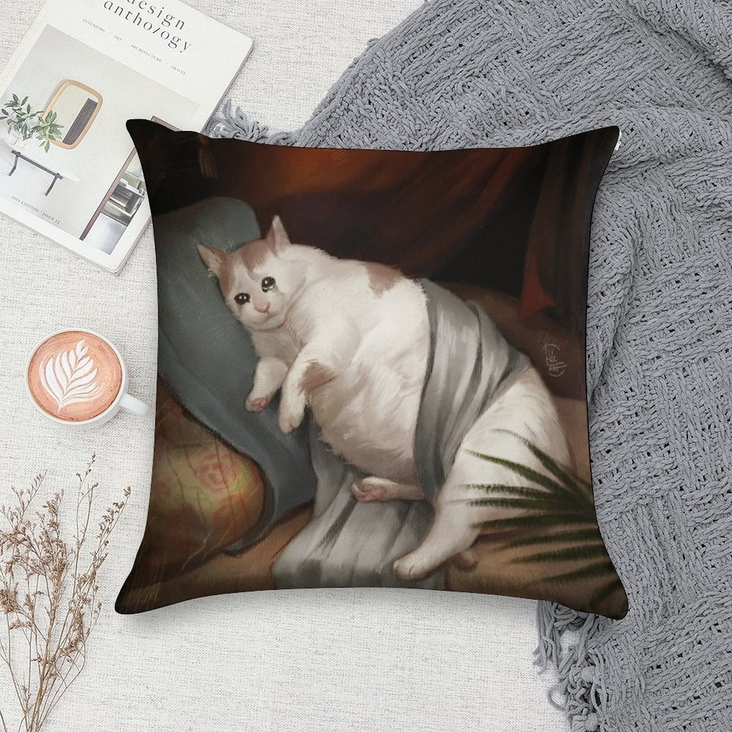 Crying in Renaissance Soft Short Plush Fabric Throw Pillow