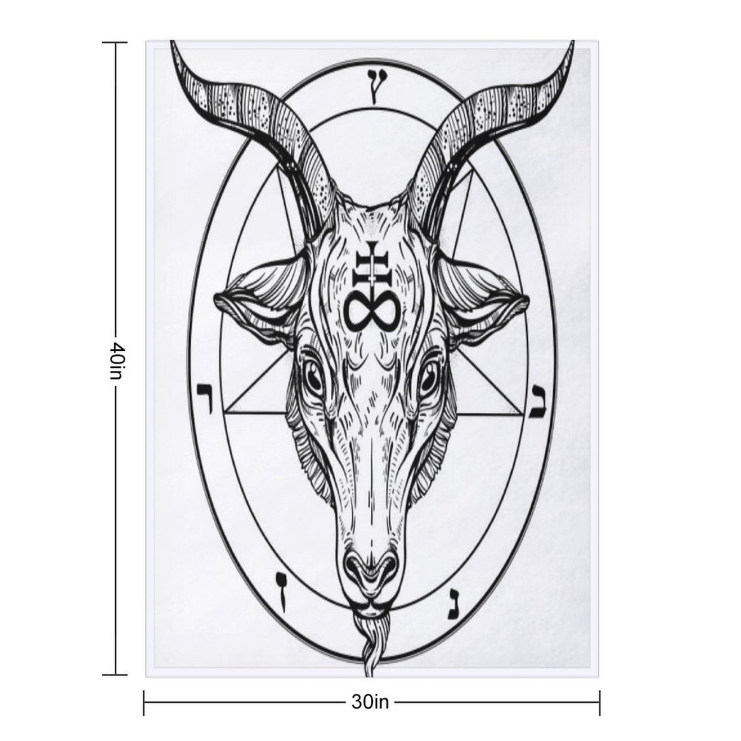 Baphomet Goat Head with Pentagram Occult Symbolism Or Satanist Symbols Throw Blanket