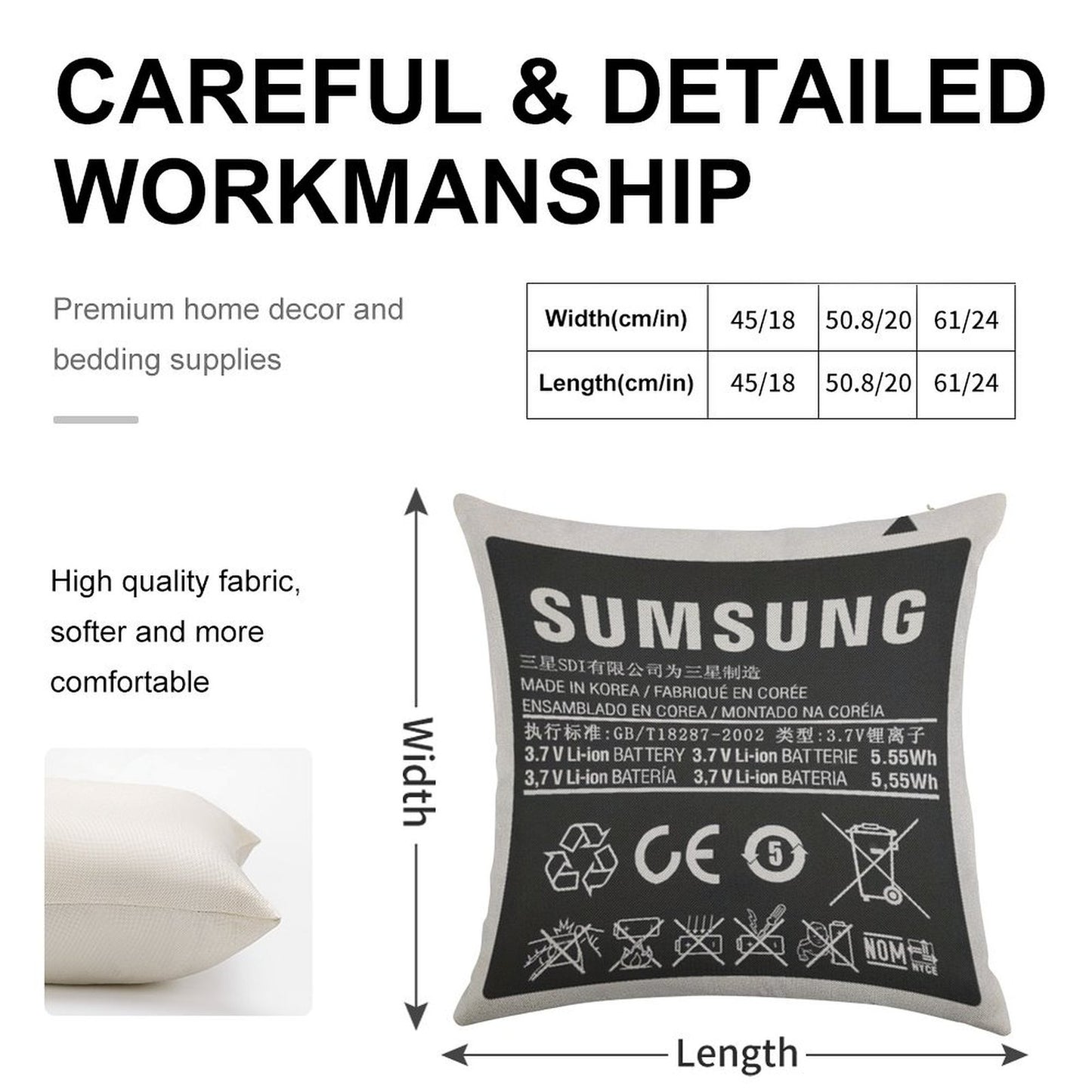 Forbidden Pillow Linen Throw Pillow Cover