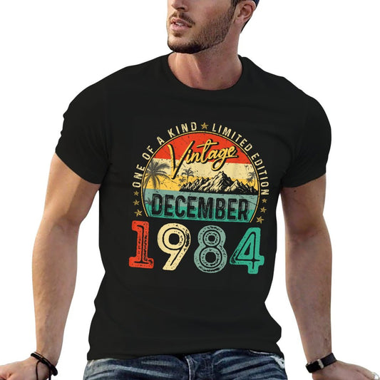 Vintage 40th Birthday Gift Vintage December 1984 Men Women Odor-resistant T-Shirt