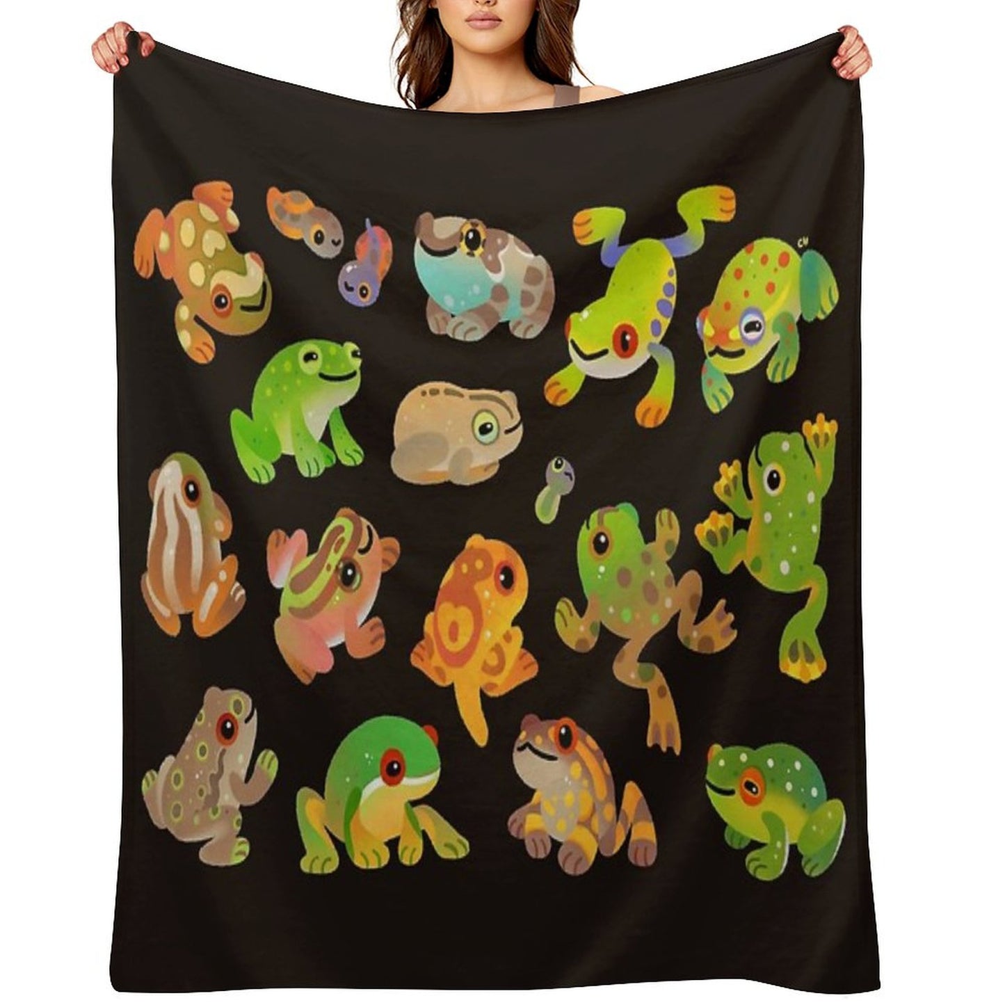 Tree Frog - Dark Throw Blanket