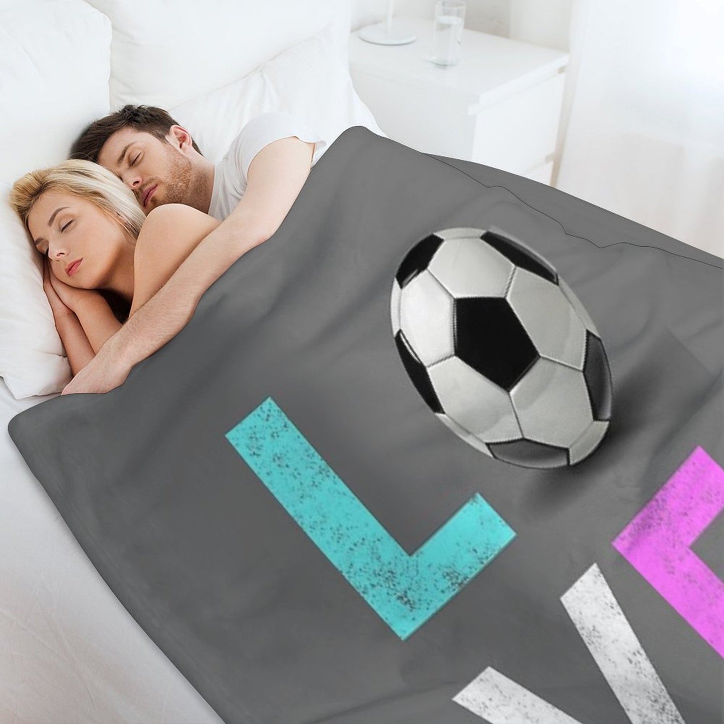 Cutest Girls LOVE SOccer Gift Design We Love Soccer Throw Blanket