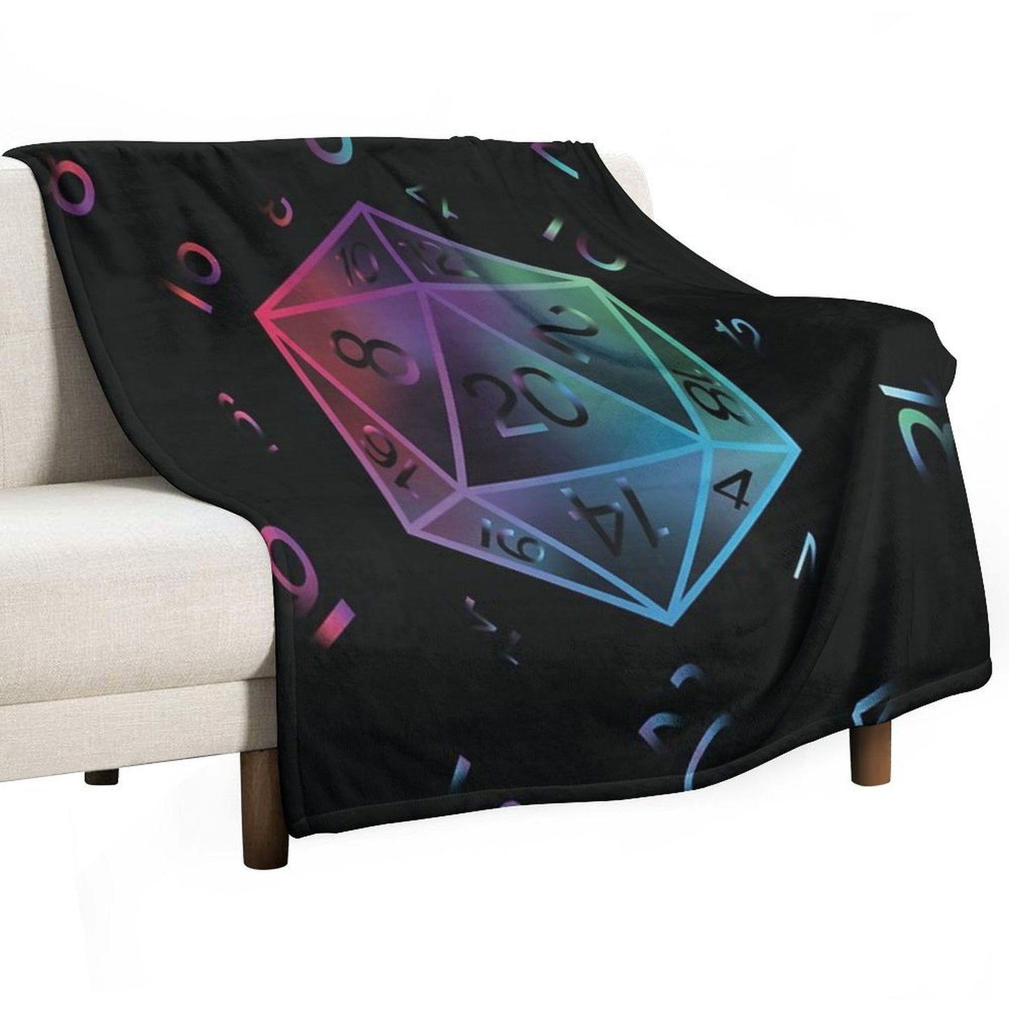 D20 Dungeons And Dragons Dice Throw Blanket