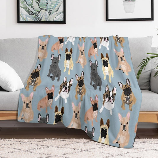 Frenchie Throw Blanket