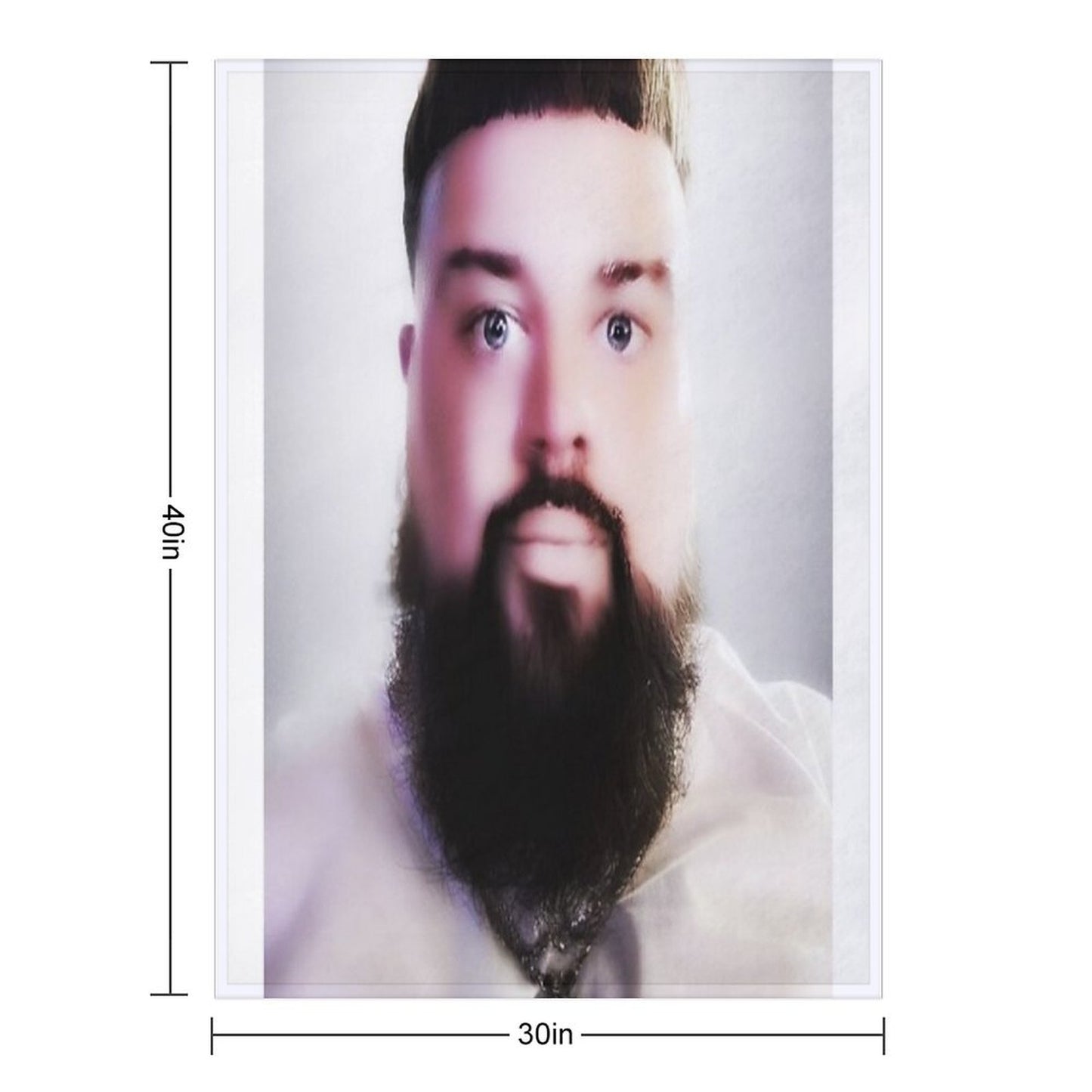 Joeyy Airbrush Squareprint Throw Blanket