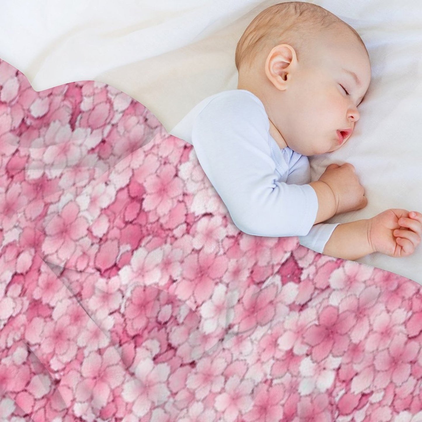 Falling Sakura Cherry Blossom Throw Blanket