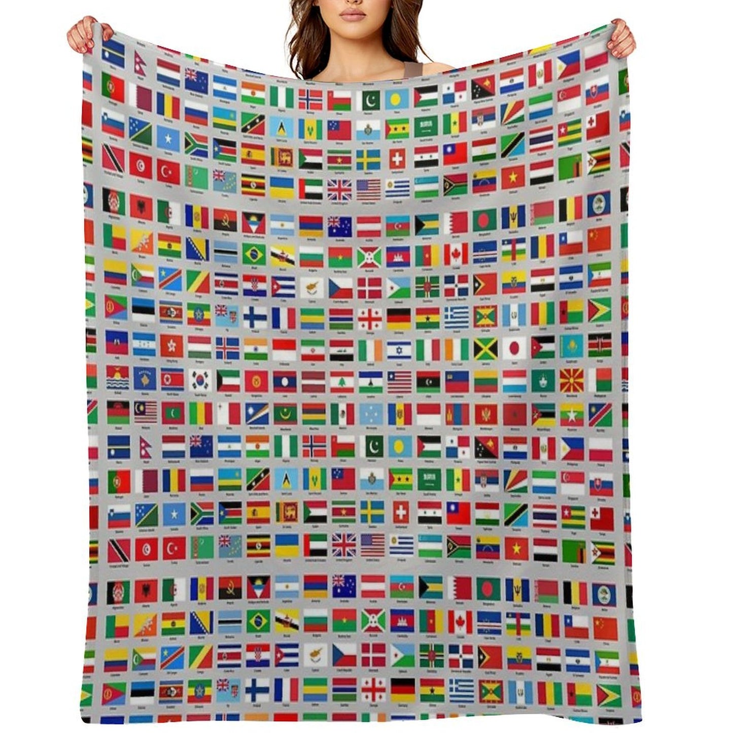 All of The Current World Flags Every Nation Throw Blanket