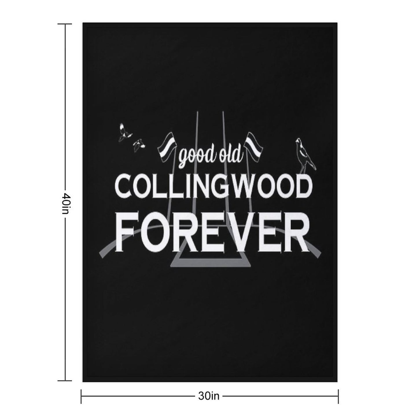 Good Old Collingwood Forever - Collingwood Theme Song Throw Blanket