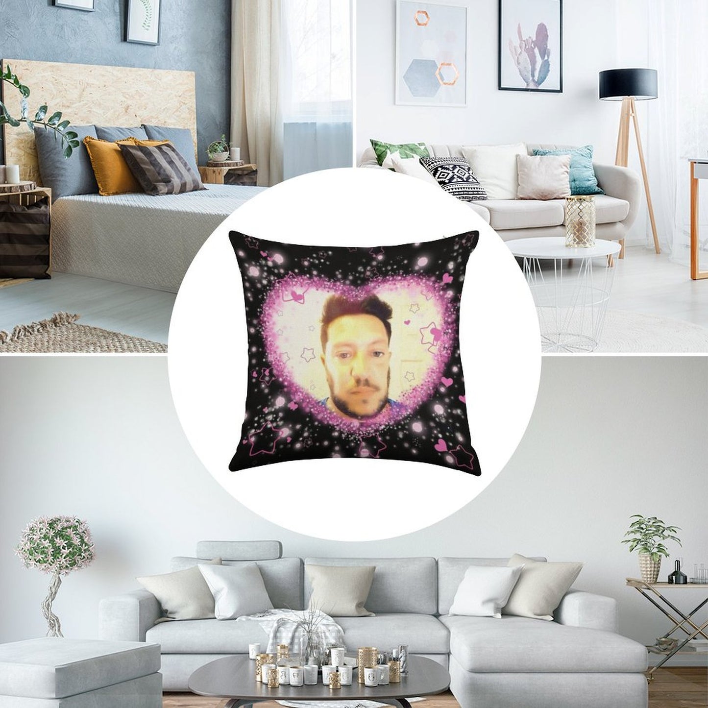 Impractical Jokers Sal Vulcano Kawaii Cutesy Edit Meme Linen Throw Pillow Cover