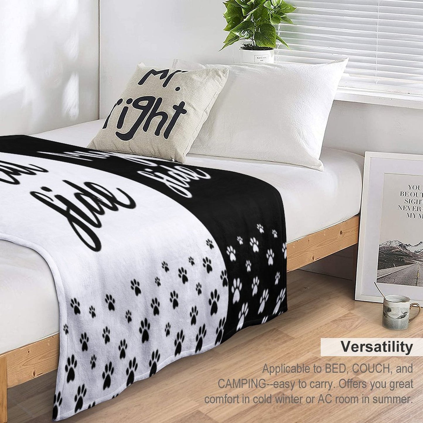 Cat Side My Side Funny Cat Owner Bedding Throw Blanket