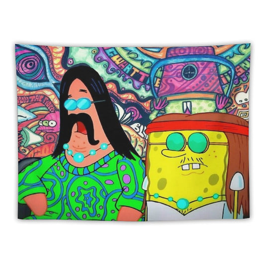 Hippie Spongebob Tapestry