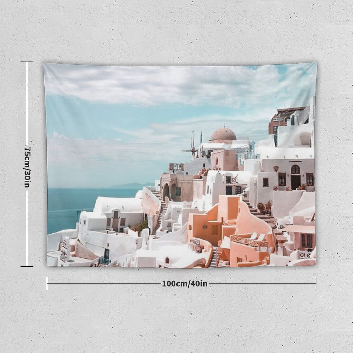 Santorini Oia Greece Tapestry