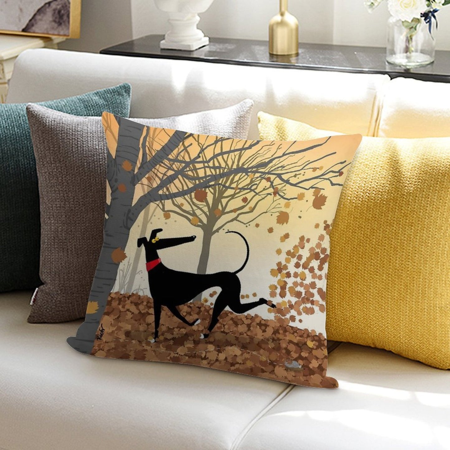 Autumn Hound Soft Anti-Pilling Throw Pillow