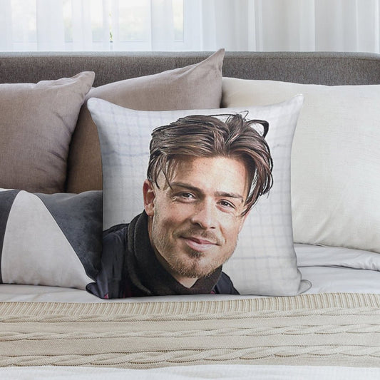 Jack Grealish Smile Soft Fade-Resistant Throw Pillow