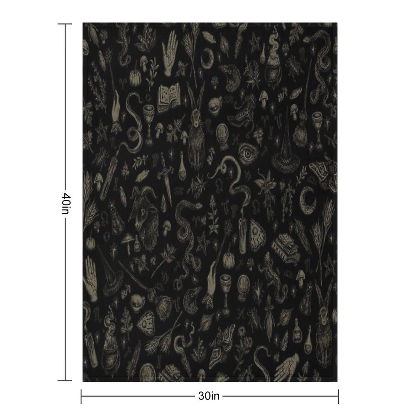 Just Witch Things (black And Beige) Throw Blanket