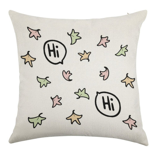 Heartstopper - Charlie And Nick - Hi Linen Throw Pillow Cover
