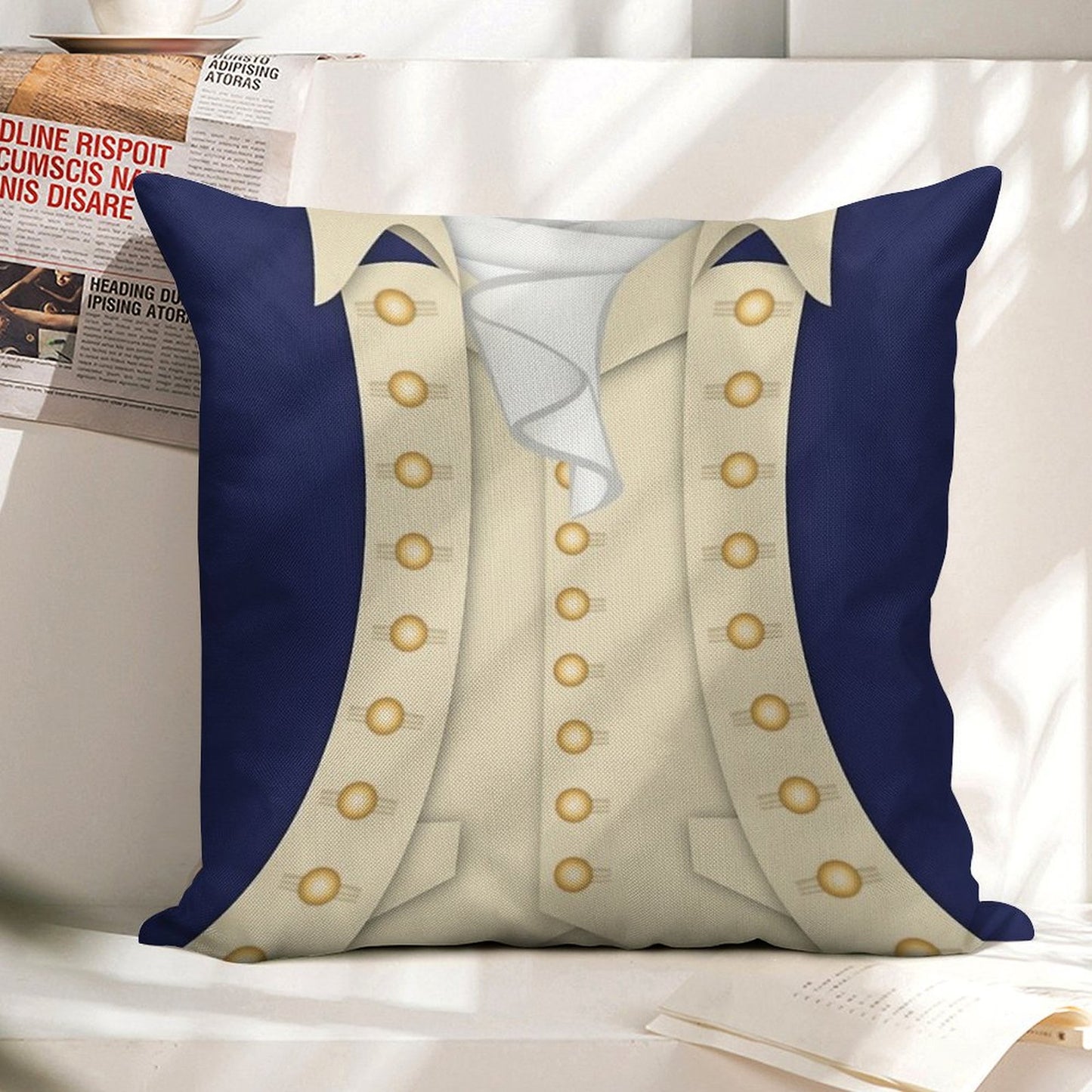 Alexander Hamilton Linen Throw Pillow Cover