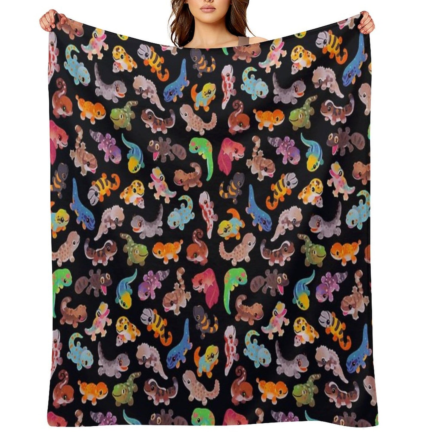 Gecko - Dark Throw Blanket