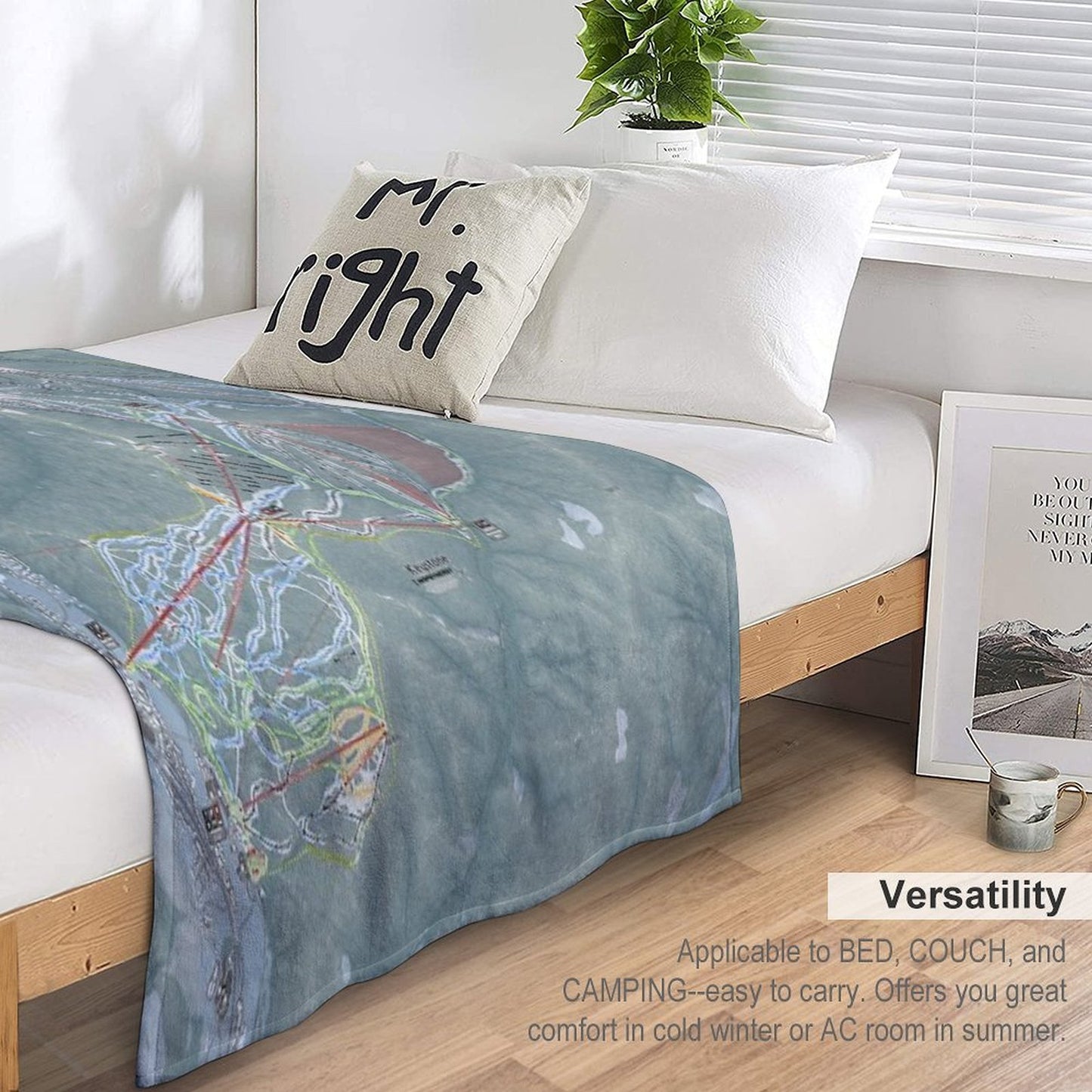 Keystone Resort Trail Map Throw Blanket