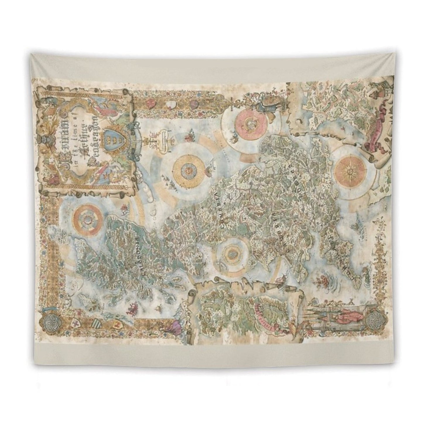 Pendragon 6th Edition Map by Francesca Baerald Tapestry
