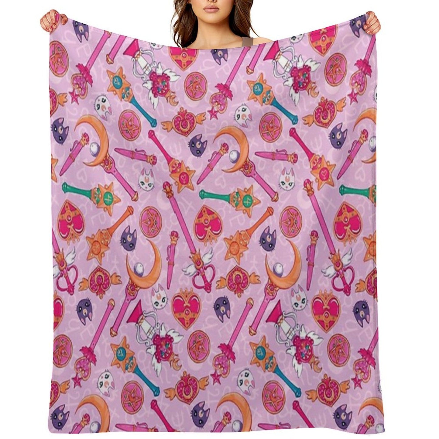 Pastel Moon Prism Power Throw Blanket