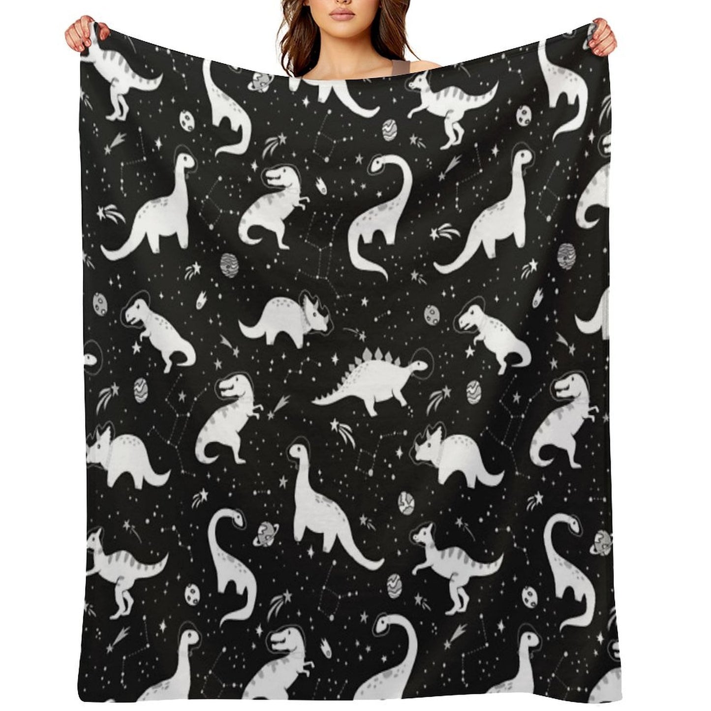 Space Dinosaurs Throw Blanket