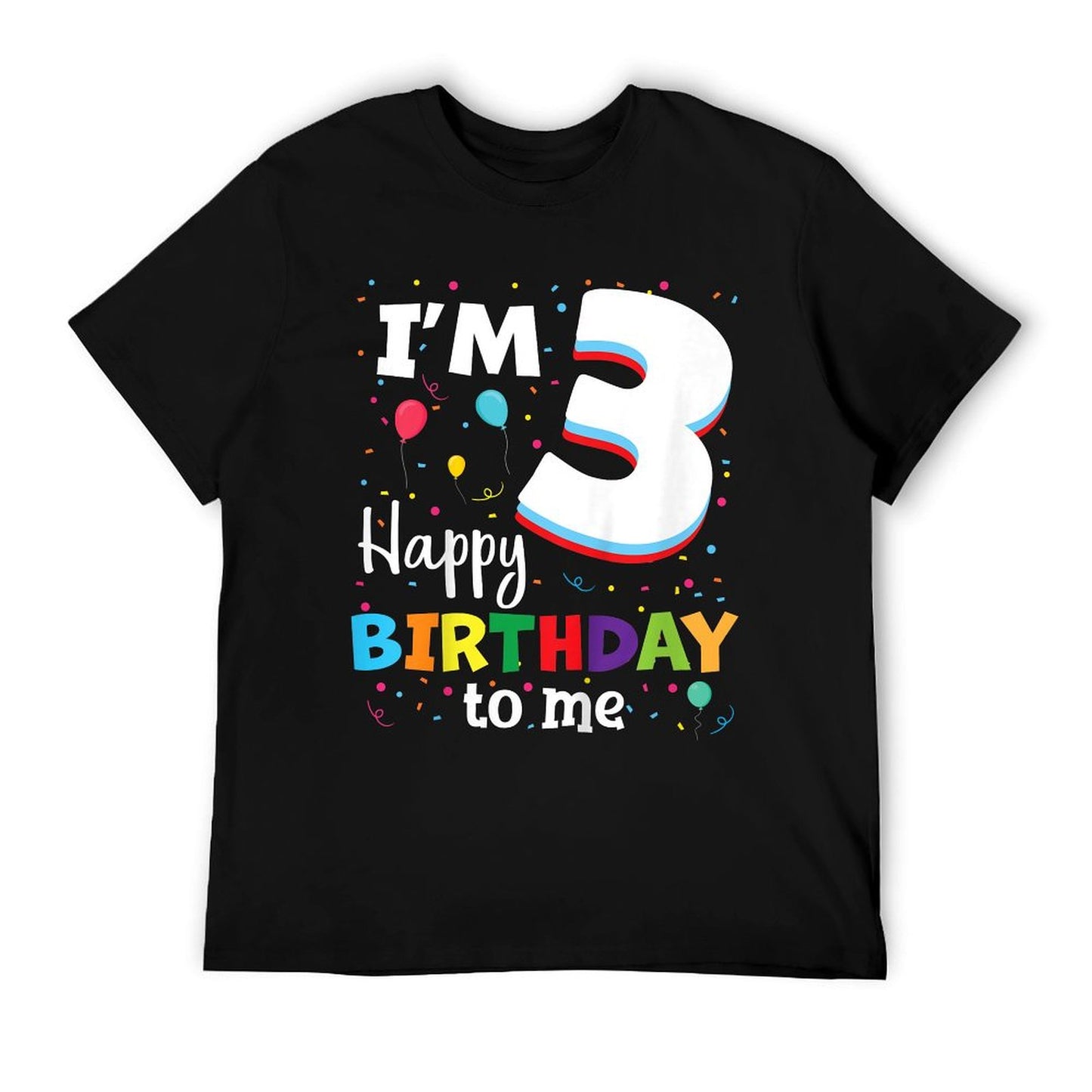 Three 3yr 3th Birthday Happy Birthday Boys Girls 3 Years Old T-Shirt