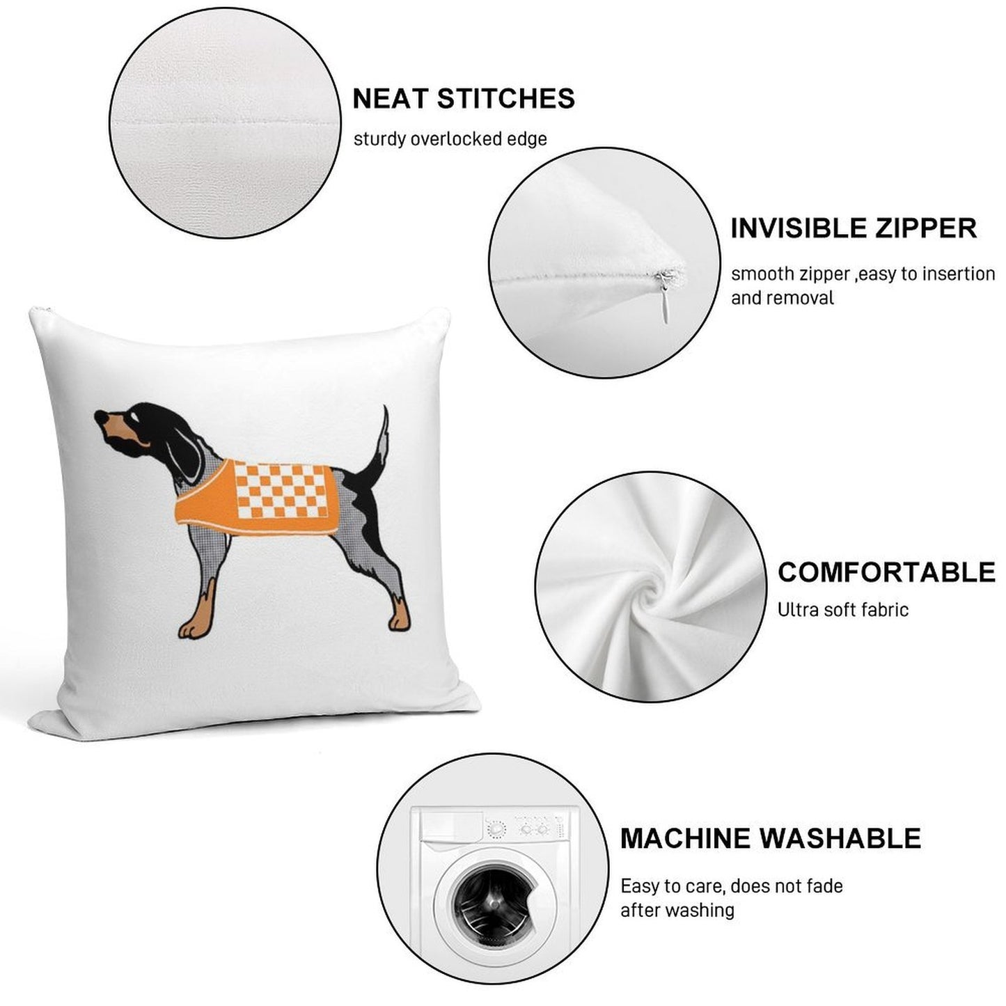 Smokey Soft High-Density Material Throw Pillow