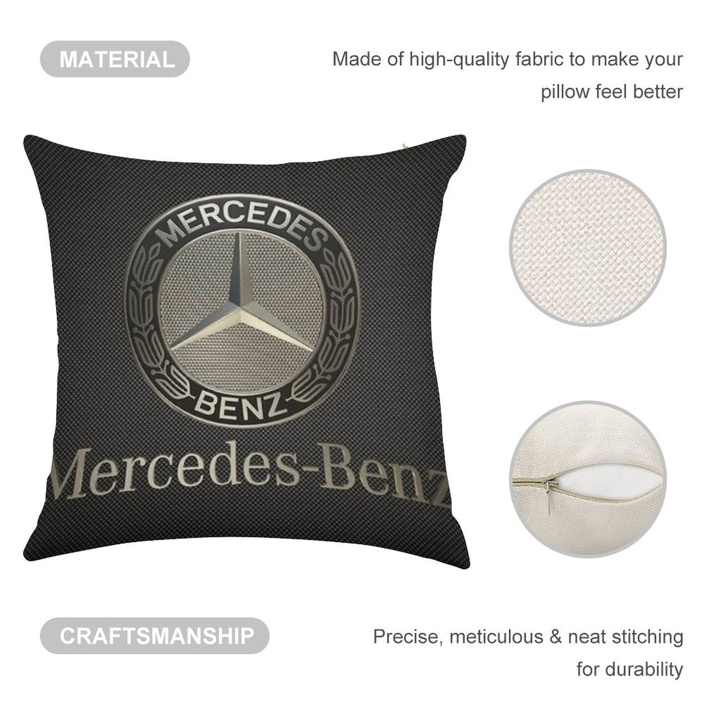 Driving Performance Linen Throw Pillow Cover